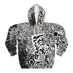 Flagship GLITCHED REALITY QR Code Hoodie by FAILOFTEN